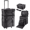 Black 2 in 1 Professional Beauty Case Trolley - HZB06 - Awarid UAE