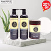 Luxury Protein Morocco Plant Oil Deep Repair Hair Care Set 1x3 (Shampoo 900ml, Conditioner 900ml And Hair Mask 1000ml) - Awarid UAE