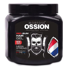 Morfose Ossion Mega Strong Red Gum Hair Gel 750ml - Extreme Hold for Bold Styles