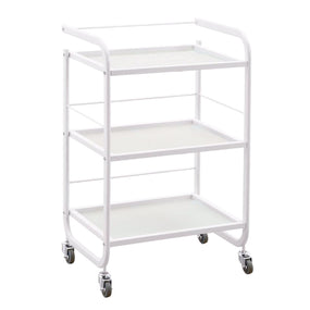 Globalstar Professional 3 Shelves Glass Trolley White MS-3031 - Awarid UAE