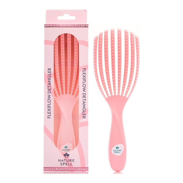 Nature Spell FlexiFlow Detangling Hair Brush – Flexible Strands Gentle Knot Removal for All Hair Types
