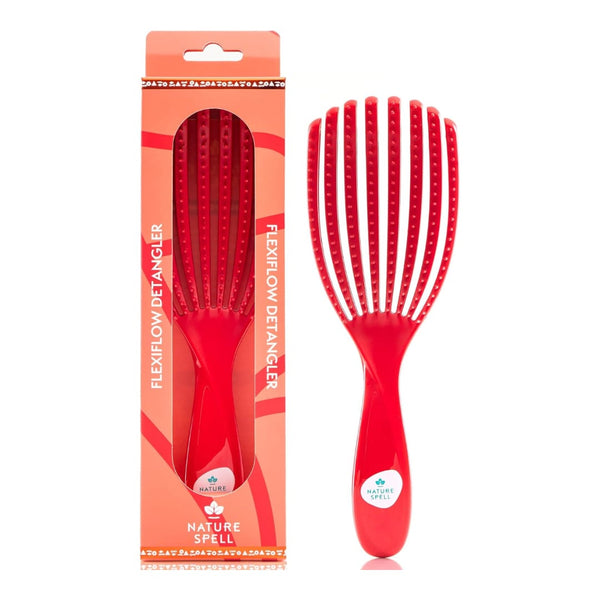 Nature Spell FlexiFlow Detangling Hair Brush – Flexible Strands Gentle Knot Removal for All Hair Types