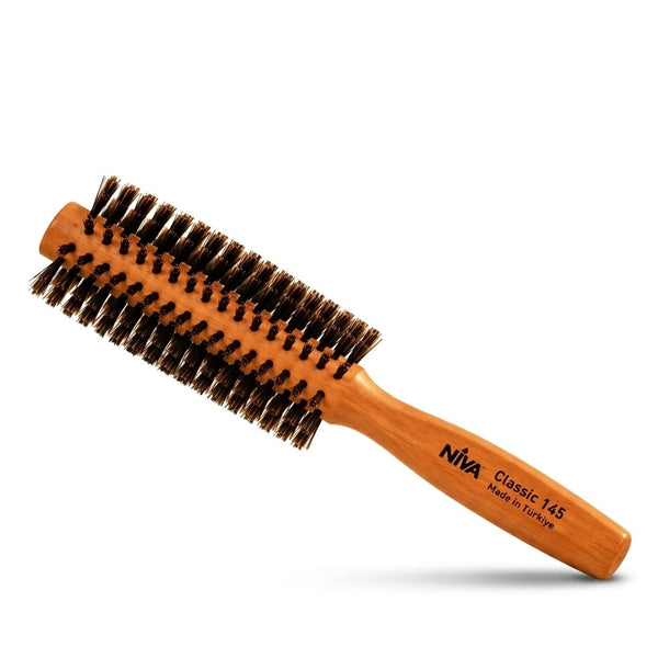 Niva Brushes Classic 145 Wooden Round Hair Brush – 40mm