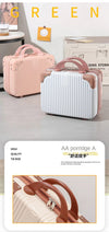 Globalstar Trendy Candy Color Cosmetic Suitcase - Stylish Striped Luggage Box for Perfect Travel Makeup