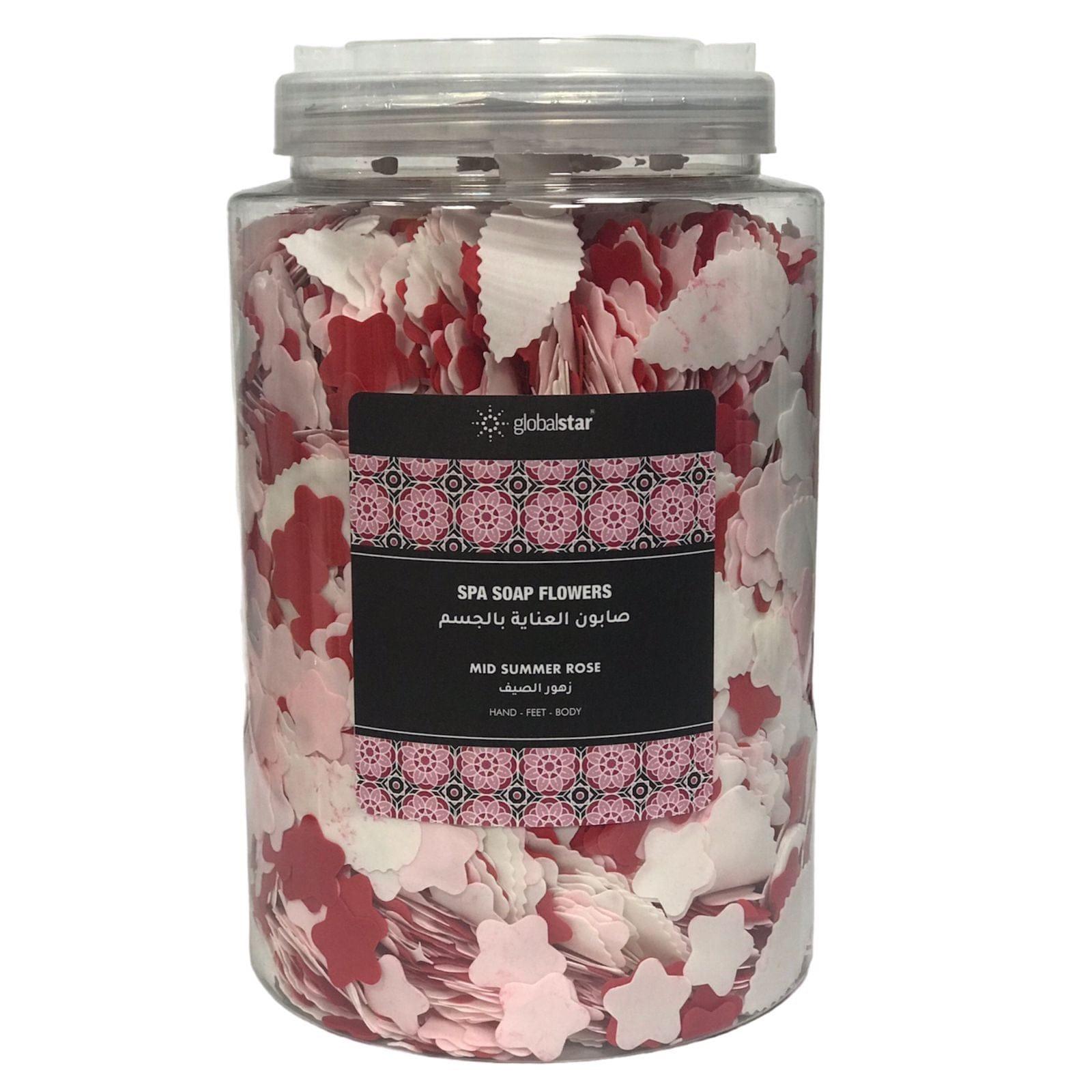 Globalstar Spa Soap Flowers For Hands, Feet And Body Rose Scent 800g
