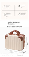 Globalstar Trendy Candy Color Cosmetic Suitcase - Stylish Striped Luggage Box for Perfect Travel Makeup