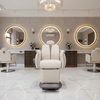 Globlastar Salon Spa Makeup Chair Beige –Luxury Hydraulic Beauty Chair for Salons