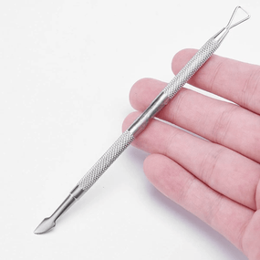 Globalstar 2-in-1 Cuticle Pusher & Remover - Triangle Head Nail Scraper with Sharp Blade