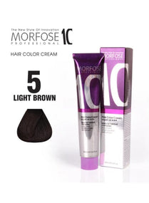 Morfose 10 Hair Color Cream in 5 Light Brown 100ml - Bask in Radiant Warmth