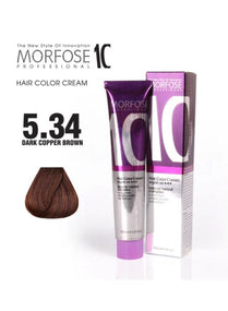 Morfose 10 Hair Color Cream in 5.34 Dark Copper Brown 100ml - Discover Multidimensional Radiance