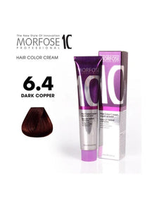 Morfose 10 Hair Color Cream in 6.4 Dark Copper (100ml) -  Embrace Fiery Brilliance