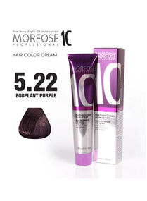 Morfose 10 Hair Color Cream with Argan Oil - Light Brown Deep Violet (5.22), 100ml