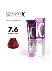 Morfose 10 Hair Color Cream in 7.6 Fire Red - Ignite Your Passion