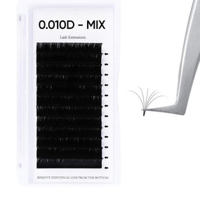 Globalstar Fan Lashes 0.10D Mix - Professional Perfection