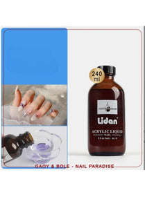 Lidan Acrylic Liquid Nail (240ml) - The Professional's Choice for Enduring Perfection