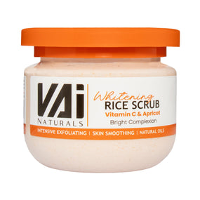 Vai Naturals Rice Scrub with Vitamin C & Apricot – Exfoliating & Brightening Face Scrub with Vitamin E for Glowing Skin