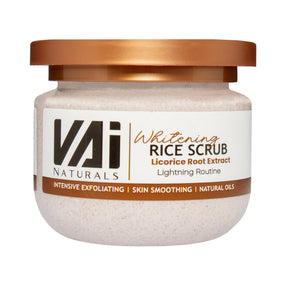 Vai Naturals Whitening Rice Scrub – Licorice Root & Vitamin E, Deep Exfoliation & Skin Brightening (280ml)