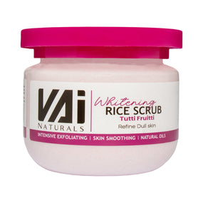 Vai Naturals Tutti Frutti Rice Scrub with Vitamin E – Exfoliating & Whitening Facial Scrub for Radiant Skin, 280ml