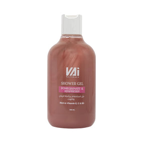 Vai Naturals Pomegranate & Raspberry Shower Gel – Hydrating Body Wash with Vitamin E, C & B5, 500ml