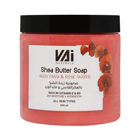 Vai Naturals Shea Butter Soap – Aker Fassi & Rose Water | Deep Moisturizing & Vitamin-Enriched Formula