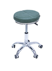 Globalstar Green Round Stool Chair - Versatile Seating for Office, Home, and Spa