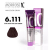 Morfose Hair Color Cream (100ml): 6.111 Extra Matt Dark Ash Blonde with Argan Oil for nourished hair.pen_spark