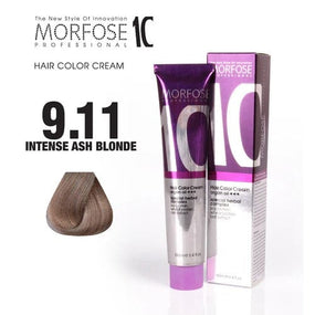 Morfose Intense Light Ash Blonde Hair Color Cream 9.11 - Enriched with Camellia, Macadamia & Argan