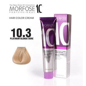 Morfose 10.3 Platinum Blonde Dore Hair Cream - Golden Tones with Macadamia Moisture