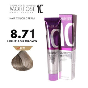 Morfose 10 Hair Color Cream in 8.71 Light Ash Brown - Unveil Radiant Luminosity