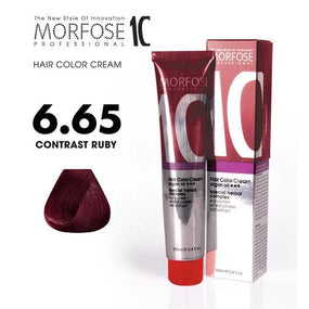 Morfose 6.65 Intense Ruby Contrast Hair Cream (100ml)  - Dazzling Contrast Ruby