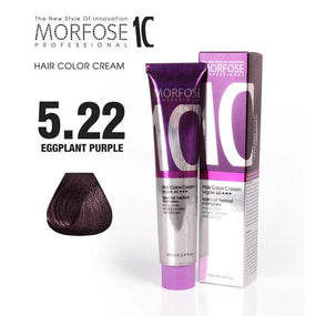 Morfose 10 Hair Color Cream with Argan Oil - Light Brown Deep Violet (5.22), 100ml