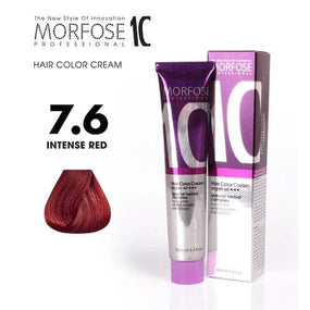 Morfose 10 Hair Color Cream in 7.6 Fire Red - Ignite Your Passion
