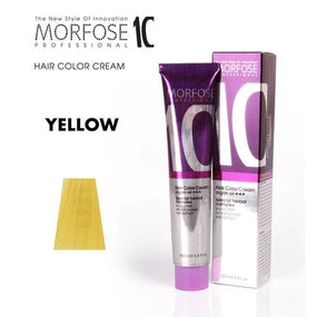 Morfose Intense Yellow Hair Color Cream with Nourishing Argan, Camellia, and Macadamia Oils (100ml