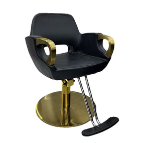 Globalstar Luxury Black & Gold Multi-Purpose Salon Chair