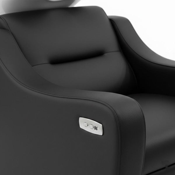 Globalstar XT-10-2-1 Electric Black Shampoo Chair with Basin – Reclining Backwash with USB Port
