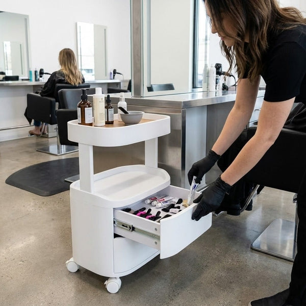 Globalstar Small Rolling Trolley with Drawer - Perfect for Salon and Multiuse Storage