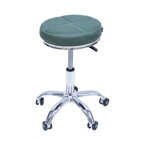 Globalstar Green Round Stool Chair - Versatile Seating for Office, Home, and Spa