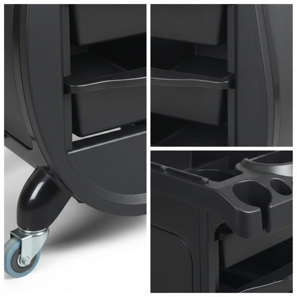 Globalstar Professional Salon Trolley with Metal Frame & 5 PVC Drawers – Ultimate Hairdressing and Barber Organizer