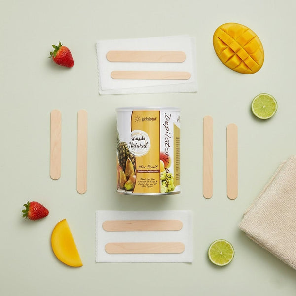 شمع إزالة الشعر الاحترافي من جلوبال ستار بنكهة الفواكه المختلطة 800 مل