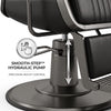 Globalstar AW-1930B Professional Barber Chair - Premium Black Leather Barber Chair