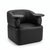 Globalstar MTS5 premium black leather manicure chair in luxury gold and marble nail bar salon interior with nail polish display