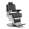 Globalstar AW-9130 Heavy-Duty Barber Chair | Black Leather, Steel Frame, 360° Rotation & Reclining
