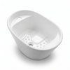Globalstar BS-P02 Premium White Pedicure Foot Basin – Built-In Spa Foot Tub for Professional Salons