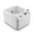 Globalstar T092 white pedicure foot spa jacuzzi clean product shot on white background showing chrome controls and drain