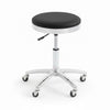 Globalstar Salon Stool Chair TB-3017 – Adjustable White & Black Rolling Stool for Spa, Salon, Multi-Use