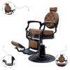 Globalstar BC-2000 Camel Barber Chair – Classic Hydraulic Barber Chair with Premium Faux Leather