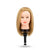 Globalstar 905 mannequin training head 60cm clean product shot on white background showing natural-feel blonde mixed hair with black clamp mount