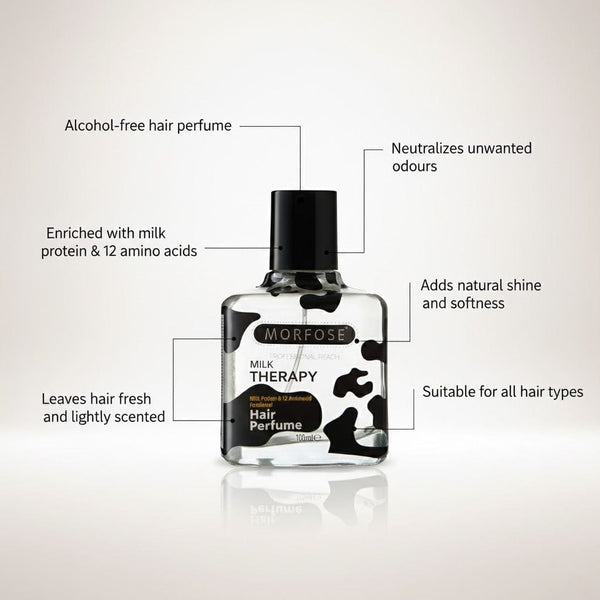 Morfose Hair Perfume Milk Therapy – 100 ml Nourishing & Anti-Odour Hair Mist with Long-Lasting Fragrance