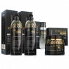 Caviar Charcoal Kit Keratin and Active Collagen 1x4 (Shampoo 850ml, Conditioner 850ml, Hair Mask 1000ml And Serum 120ml) - Awarid UAE