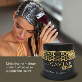 Caviar Charcoal Active Keratin & Collagen Hair Mask 1000ml - Awarid UAE